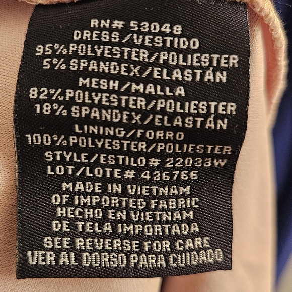 Royal Blue Plus Size S 20 Long Sleeves Long Prom Evening Dress Mother Bride - Picture 10 of 10